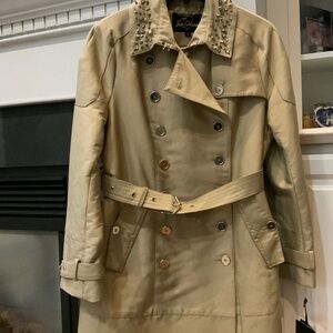 Sam Edelman, size large, tan trench coat.